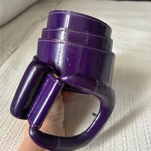 CLARA STUDIO 1994 ASYMMETRY Purple Leather Belt